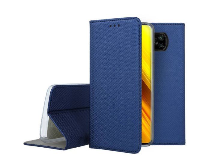 Forcell Smart Book Case με Δυνατότητα Stand Θήκη Πορτοφόλι Navy Blue (Xiaomi Poco X3 NFC / X3 Pro)