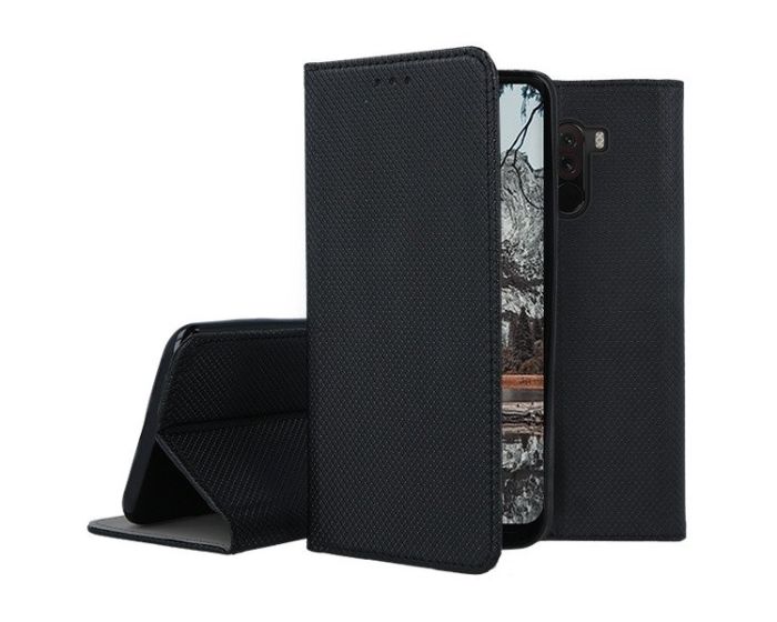 Forcell Smart Book Case με Δυνατότητα Stand Θήκη Πορτοφόλι Black (Xiaomi Pocophone F1)