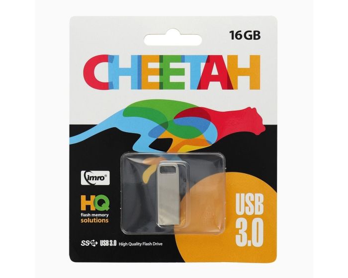 Imro Cheetah USB 3.0 Flash Drive Memory Stick 16GB Silver - MT65458