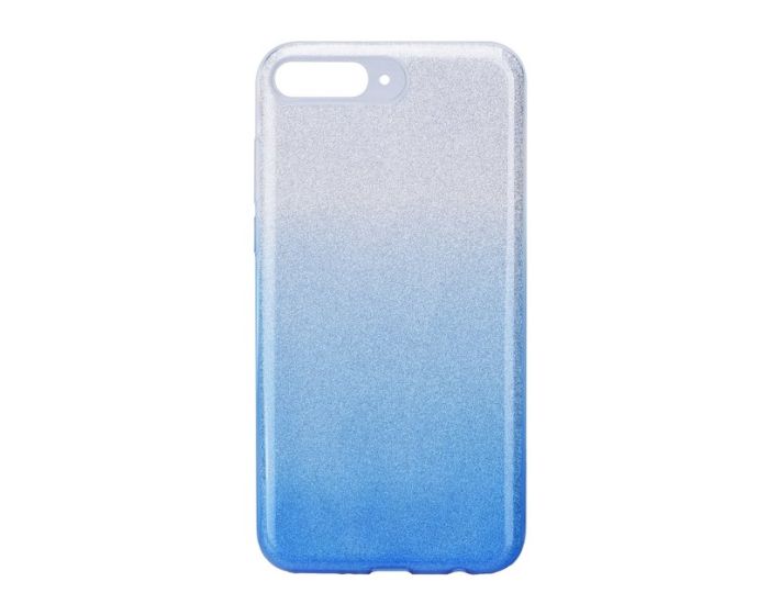 Forcell Glitter Shine Glitter Cover Hard Case Silver / Blue (Huawei Y7 Pro 2018)