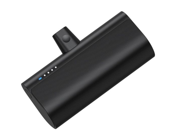 Blue Star W0556P Mini Power Bank 5000mAh Lightning Port 2,1A Εξωτερική Μπαταρία - Black - MT82712