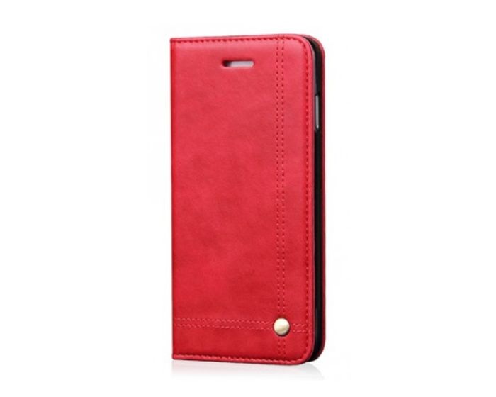 Forcell Prestige Book Case με Δυνατότητα Stand Θήκη Πορτοφόλι Κόκκινη (iPhone X)