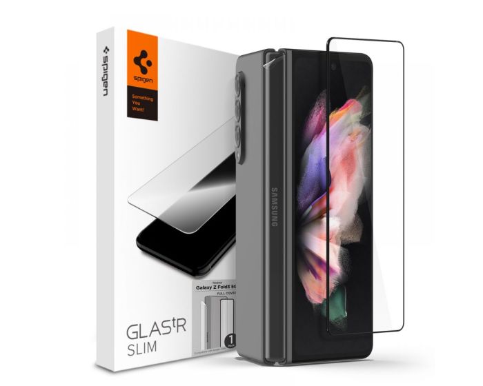 Spigen Oleophobic Glas.tR Full Cover Tempered Glass + Hinge Film (AGL03732) Black (Samsung Galaxy Z Fold 3)