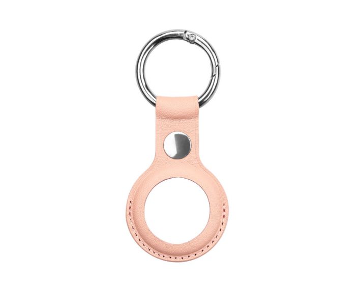 PU Leather Apple AirTag Key Ring Θήκη Μπρελόκ - Pink