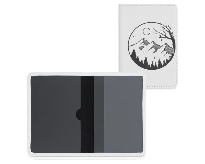 KWmobile Car Document Holder with Card Slots (50104.29) Θήκη Εγγράφων Αυτοκινήτου Relax in Mountains White
