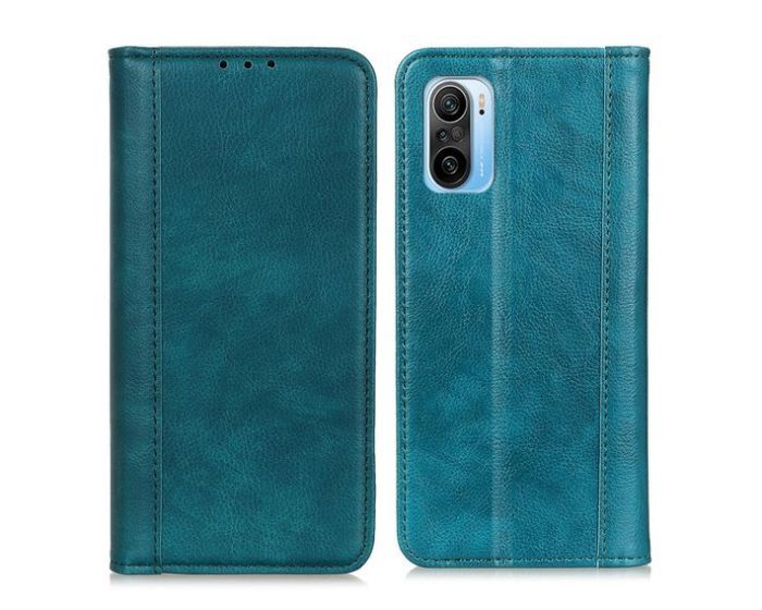 PU Leather Wallet Case Θήκη Πορτοφόλι με δυνατότητα Stand Dark Green (Xiaomi Poco F3 5G / Mi 11i)