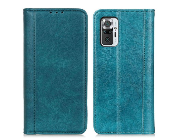 PU Leather Wallet Case Θήκη Πορτοφόλι με δυνατότητα Stand Green (Xiaomi Redmi Note 10 Pro)