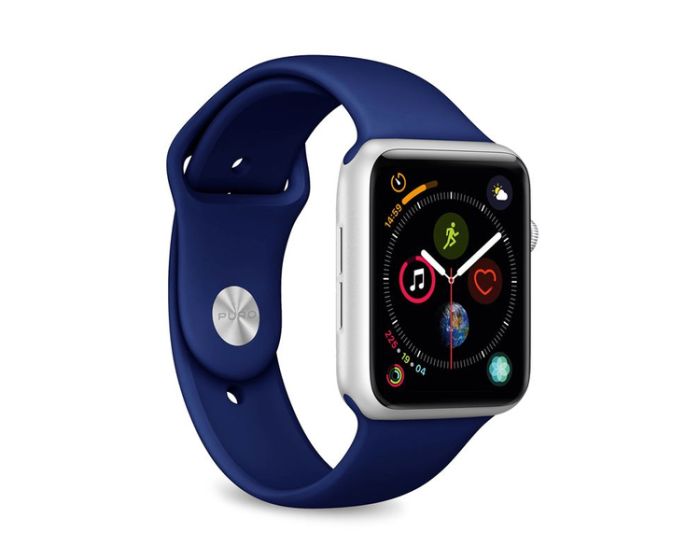 Puro Icon Softband Dark Blue - Λουράκια Σιλικόνης S / M & M / L για Apple Watch 42/44/45/49mm (1/2/3/4/5/6/7/8/SE/ULTRA)