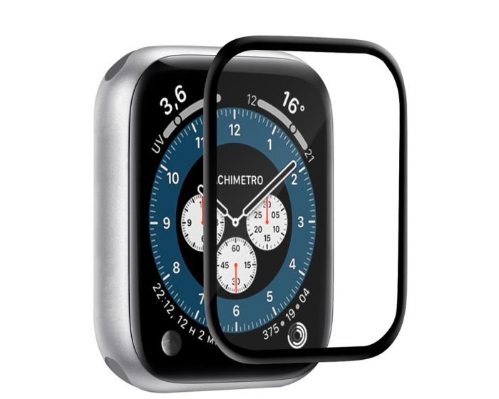 Puro Premium Full Edge 9H Case Friendly Curved Tempered Glass Black για Apple Watch 40mm (4/5/6/SE)