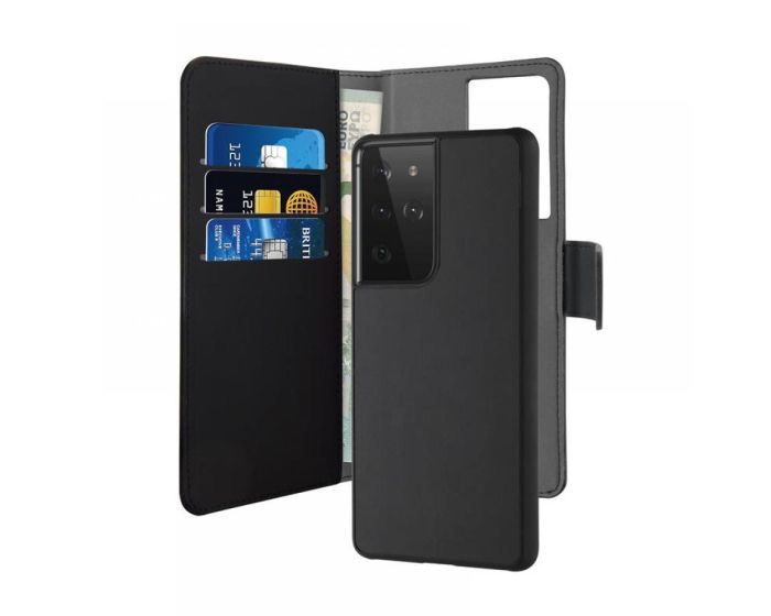 Puro Detachable Bookstyle Case 2in1 Θήκη με Δυνατότητα Stand - Black (Samsung Galaxy S21 Ultra 5G)