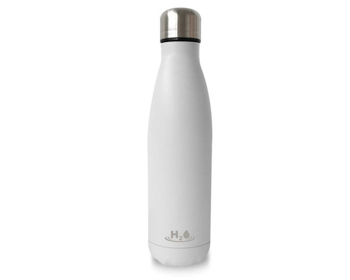 PURO H2O Double Wall Stainless Steel Bottle 500ml Θερμός White