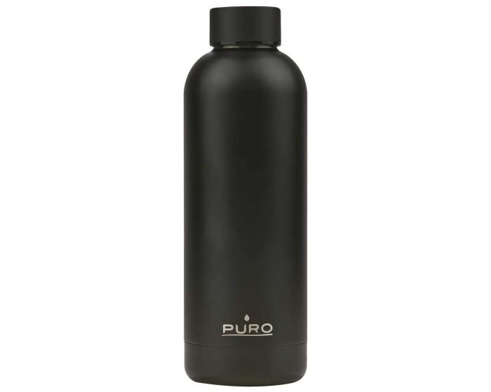 Puro Hot & Cold Double Wall Matt Bottle 500ml Θερμός Black