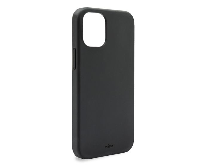 Puro Icon Soft Touch Anti-Microbial Silicone Case Black (iPhone 13 Pro)