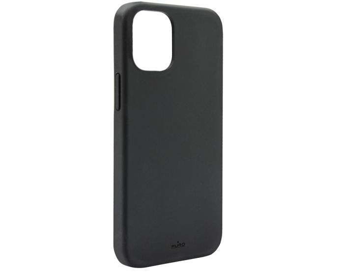 Puro Icon Soft Touch Anti-Microbial Silicone Case Black (iPhone 13 Pro Max)