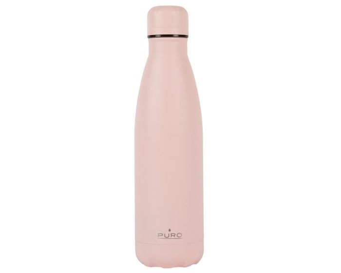Puro ICON Double Wall Powder Coating Bottle 500ml Θερμός Candy Pink