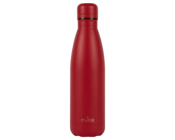 Puro ICON Double Wall Powder Coating Bottle 500ml Θερμός Red