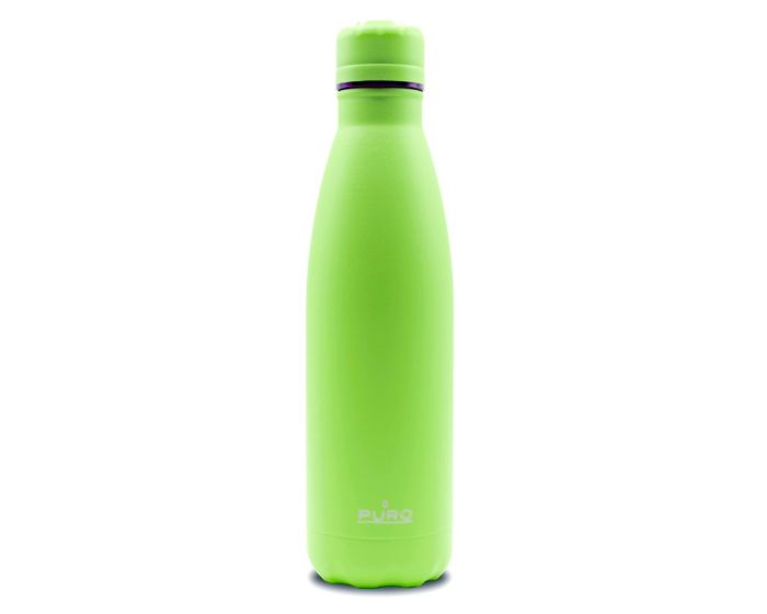 Puro Icon Fluo Stainless Steel Bottle 500ml Θερμός Green