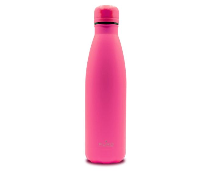 Puro Icon Fluo Stainless Steel Bottle 500ml Θερμός Pink