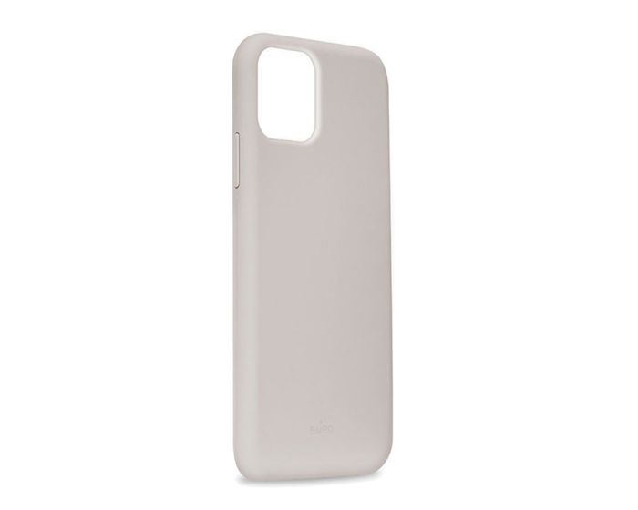 Puro Icon Soft Touch Silicone Case Light Grey (iPhone 11 Pro Max)