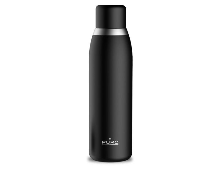 PURO Smart Bottle Double Wall Stainless Steel with Display 500ml Θερμός Black