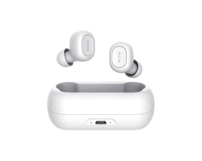 QCY T1 TWS Wireless Bluetooth Stereo Earbuds with Charging Box - White