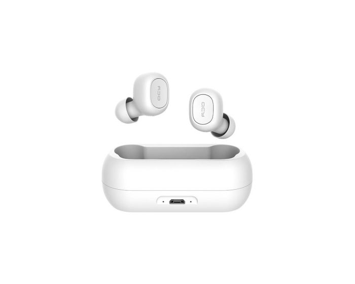 QCY T1C TWS Wireless Bluetooth Stereo Earbuds with Charging Box - White