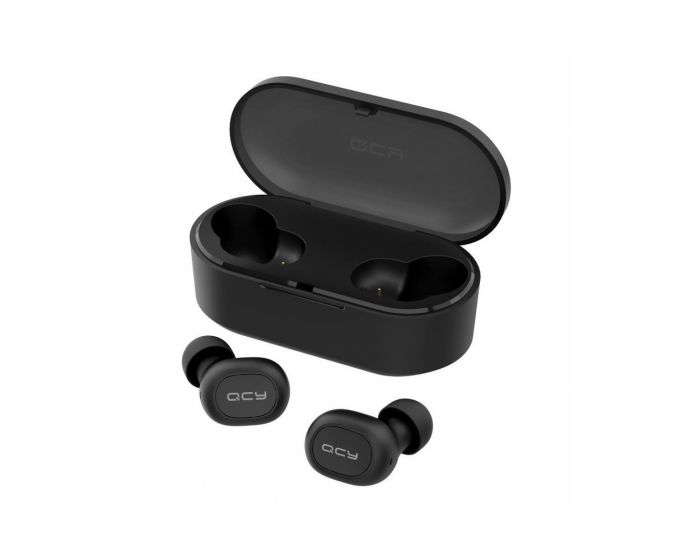 QCY T2C TWS Wireless Bluetooth Stereo Earbuds with Charging Box - Black