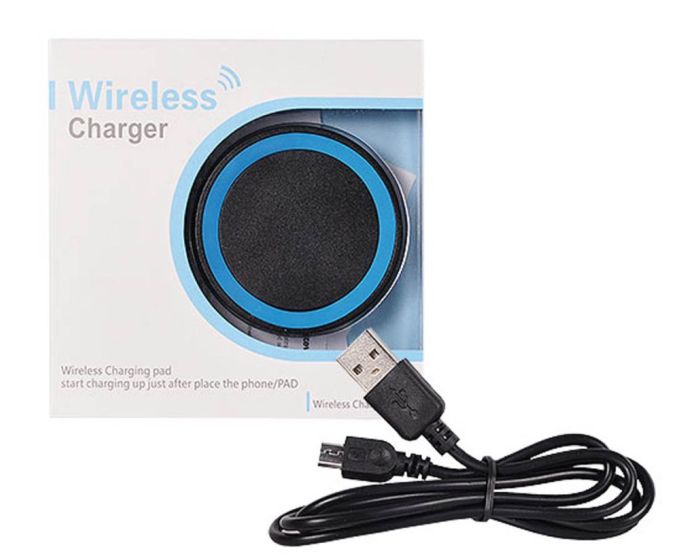 Qi Wireless Charger Ασύρματος Φορτιστής Type 1 Black - Blue