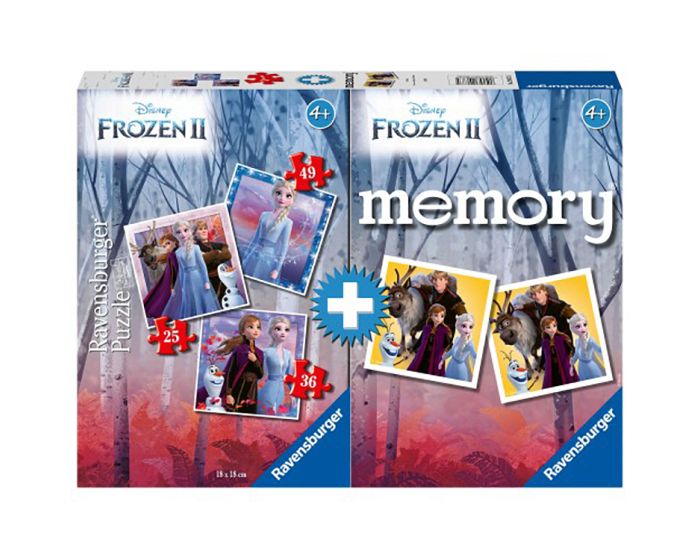 Ravensburger 3in1 110pcs Puzzle + Επιτραπέζιο Μνήμης Memory (20673) Ψυχρά & Ανάποδα ΙΙ