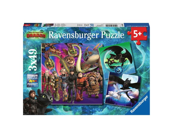 Ravensburger 3x49 Puzzle (08064) How to Train Your Dragon
