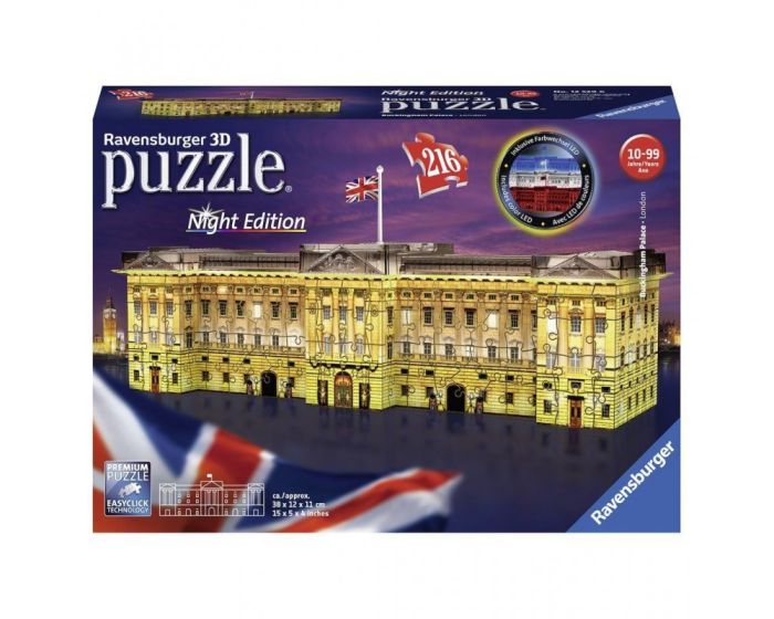 Ravensburger Night Edition 216pcs 3D Puzzle (12529) Παλάτι του Μπάκιγχαμ