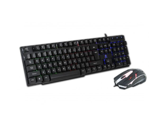 Rebeltec Oppressor Gaming Keyboard + Mouse Πληκτρολόγιο με Φωτισμό Led και Ποντίκι