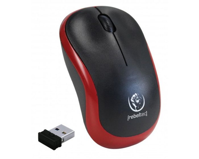Rebeltec Meteor Wireless Optical Mouse Ασύρματο Ποντίκι Υπολογιστή - Red
