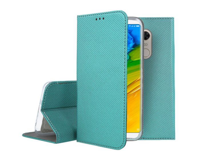 Forcell Smart Book Case με Δυνατότητα Stand Θήκη Πορτοφόλι Turquoise (Xiaomi Redmi 5 Plus)