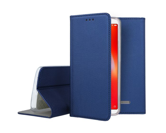 Forcell Smart Book Case με Δυνατότητα Stand Θήκη Πορτοφόλι Navy Blue (Xiaomi Redmi 6A)
