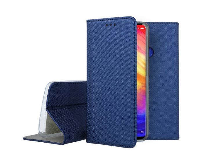 Forcell Smart Book Case με Δυνατότητα Stand Θήκη Πορτοφόλι Navy Blue (Xiaomi Redmi 7)