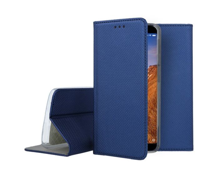 Forcell Smart Book Case με Δυνατότητα Stand Θήκη Πορτοφόλι Navy Blue (Xiaomi Redmi 7A)