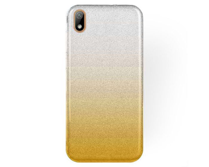 Forcell Glitter Shine Cover Hard Case Clear / Gold (Xiaomi Redmi 7A)