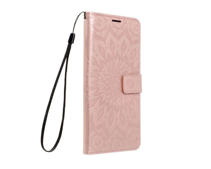 Forcell MEZZO Smart Book Case με Δυνατότητα Stand Θήκη Πορτοφόλι Rose Gold Mandala (Xiaomi Redmi Note 10 / 10S / Poco M5s)