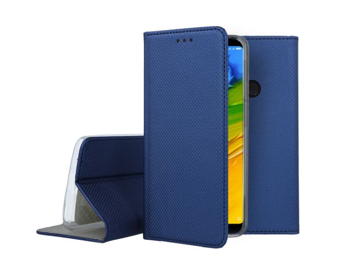 Forcell Smart Book Case με Δυνατότητα Stand Θήκη Πορτοφόλι Navy Blue (Xiaomi Redmi Note 5)