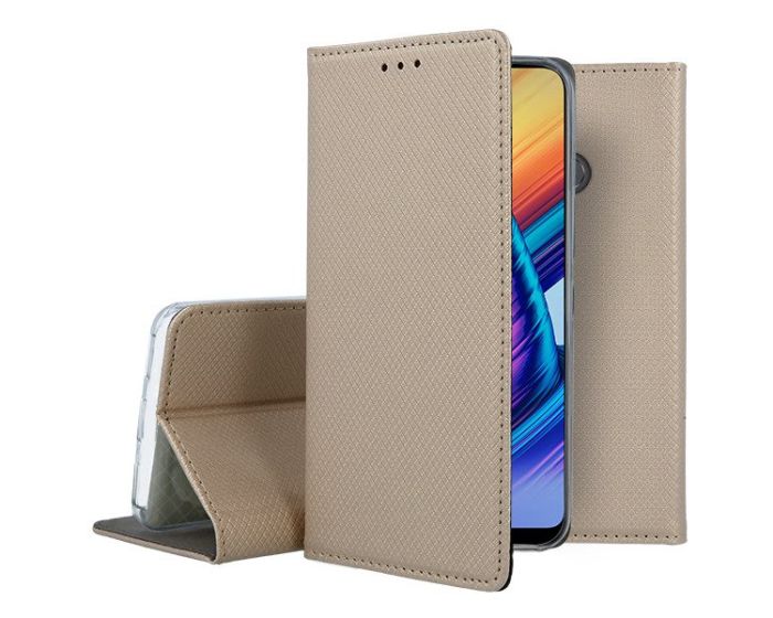 Forcell Smart Book Case με Δυνατότητα Stand Θήκη Πορτοφόλι Gold (Xiaomi Redmi Note 6 Pro)