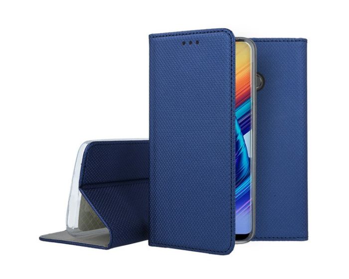 Forcell Smart Book Case με Δυνατότητα Stand Θήκη Πορτοφόλι Navy Blue (Xiaomi Redmi Note 6 Pro)