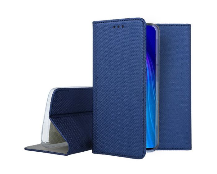 Forcell Smart Book Case με Δυνατότητα Stand Θήκη Πορτοφόλι Navy Blue (Xiaomi Redmi Note 8)