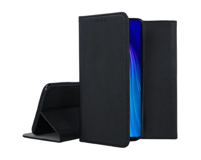 Forcell Smart Book Case με Δυνατότητα Stand Θήκη Πορτοφόλι Black (Xiaomi Redmi Note 8T)