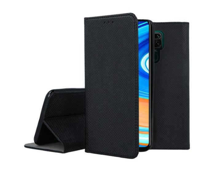 Forcell Smart Book Case με Δυνατότητα Stand Θήκη Πορτοφόλι Black (Xiaomi Redmi Note 9)