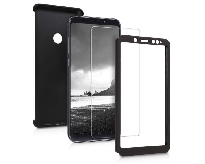360 Full Cover Case & Tempered Glass - Black (Xiaomi Redmi S2)