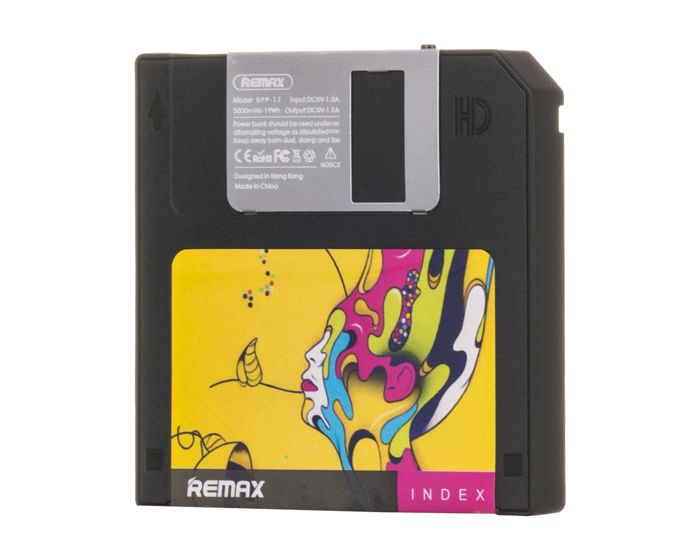 Remax Index RPP-17 Floppy Disk Power Bank Black 5000mAh