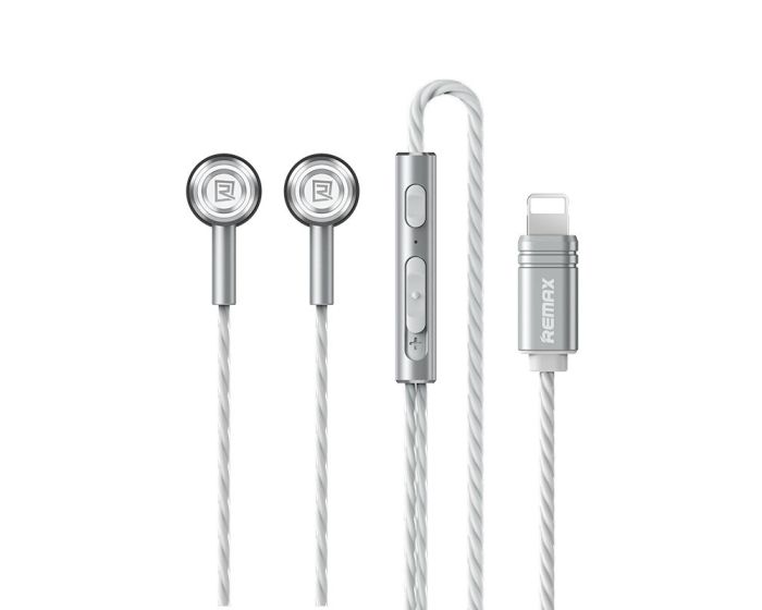 Remax Monster RM-598is In-Ear Headphones Hands Free Lightning Ακουστικά Silver