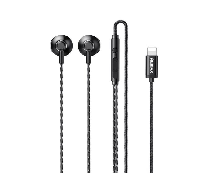 Remax RM-711i In-Ear Headphones Lightning Hands Free Ακουστικά - Black