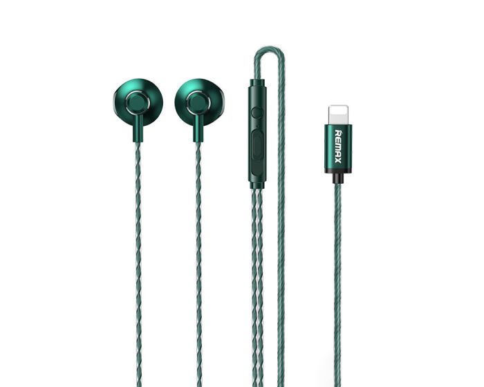 Remax RM-711i In-Ear Headphones Lightning Hands Free Ακουστικά - Green